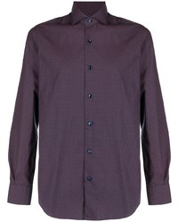 violettes Langarmhemd von Barba