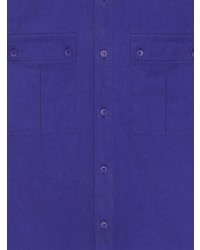 violettes Langarmhemd von Saint Laurent