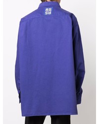 violettes Langarmhemd von Raf Simons