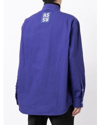 violettes Langarmhemd von Raf Simons