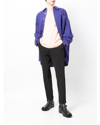 violettes Langarmhemd von Raf Simons