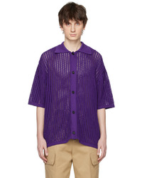 violettes Langarmhemd von Wooyoungmi