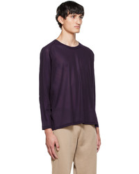 violettes Langarmshirt aus Netzstoff von Needles