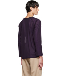 violettes Langarmshirt aus Netzstoff von Needles