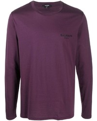 violettes Langarmshirt von Balmain