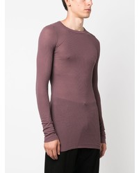 violettes Langarmshirt von Rick Owens