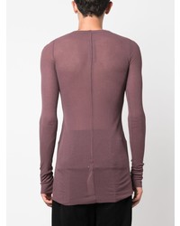 violettes Langarmshirt von Rick Owens