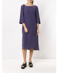 violettes Midikleid aus Seide von Alcaçuz