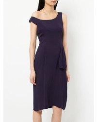 violettes Midikleid von Yohji Yamamoto Vintage