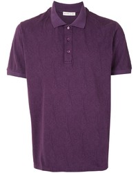 violettes Polohemd mit Paisley-Muster von Etro
