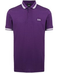 violettes Polohemd von BOSS