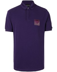violettes Polohemd von Emporio Armani
