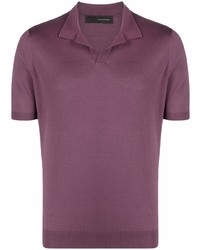 violettes Polohemd von Tagliatore