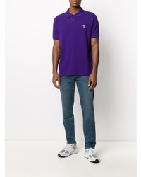 violettes Polohemd von PS Paul Smith