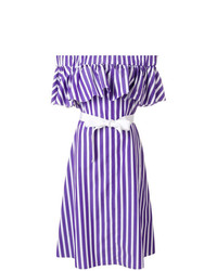 violettes schulterfreies Kleid von Maison Rabih Kayrouz