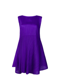 violettes schwingendes Kleid von Pleats Please By Issey Miyake