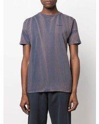 violettes Mit Batikmuster T-Shirt mit einem Rundhalsausschnitt von Off-White