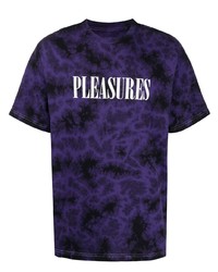 violettes Mit Batikmuster T-Shirt mit einem Rundhalsausschnitt von Pleasures