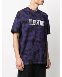 violettes Mit Batikmuster T-Shirt mit einem Rundhalsausschnitt von Pleasures