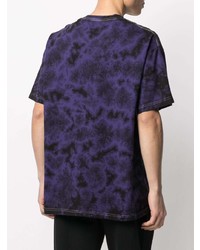 violettes Mit Batikmuster T-Shirt mit einem Rundhalsausschnitt von Pleasures