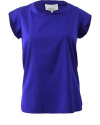 violettes T-Shirt mit einem Rundhalsausschnitt