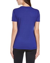 violettes T-Shirt mit einem Rundhalsausschnitt von adidas