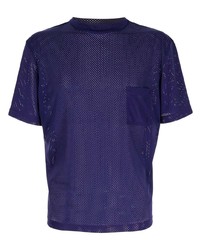 violettes T-Shirt mit einem Rundhalsausschnitt von Anglozine