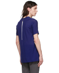 violettes T-Shirt mit einem Rundhalsausschnitt von Label Under Construction