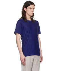 violettes T-Shirt mit einem Rundhalsausschnitt von Label Under Construction