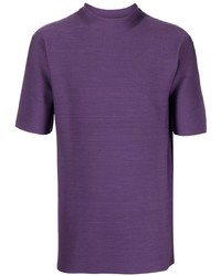 violettes T-Shirt mit einem Rundhalsausschnitt von CFCL