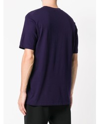 violettes T-Shirt mit einem Rundhalsausschnitt von Jil Sander