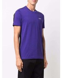 violettes T-Shirt mit einem Rundhalsausschnitt von Marni