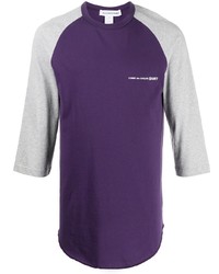 violettes T-Shirt mit einem Rundhalsausschnitt von Comme Des Garcons SHIRT
