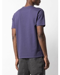 violettes T-Shirt mit einem Rundhalsausschnitt von A.P.C.