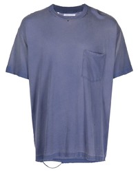 violettes T-Shirt mit einem Rundhalsausschnitt von John Elliott