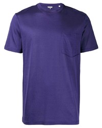 violettes T-Shirt mit einem Rundhalsausschnitt von Lanvin