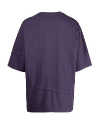 violettes T-Shirt mit einem Rundhalsausschnitt von Undercoverism