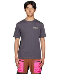 violettes T-Shirt mit einem Rundhalsausschnitt von Li-Ning