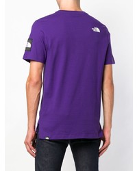 violettes T-Shirt mit einem Rundhalsausschnitt von The North Face