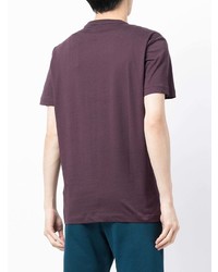 violettes T-Shirt mit einem Rundhalsausschnitt von Ea7 Emporio Armani