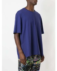 violettes T-Shirt mit einem Rundhalsausschnitt von Àlg