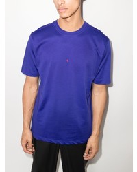 violettes T-Shirt mit einem Rundhalsausschnitt von Stone Island