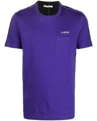 violettes T-Shirt mit einem Rundhalsausschnitt von Marni