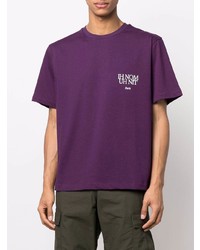 violettes T-Shirt mit einem Rundhalsausschnitt von Ih Nom Uh Nit
