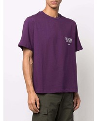 violettes T-Shirt mit einem Rundhalsausschnitt von Ih Nom Uh Nit