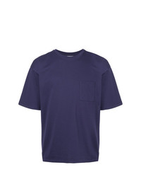 violettes T-Shirt mit einem Rundhalsausschnitt von Monkey Time