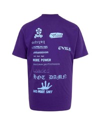 violettes T-Shirt mit einem Rundhalsausschnitt von Supreme