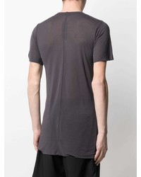 violettes T-Shirt mit einem Rundhalsausschnitt von Rick Owens