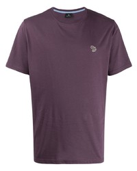 violettes T-Shirt mit einem Rundhalsausschnitt von PS Paul Smith