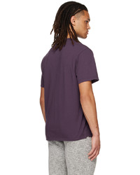 violettes T-Shirt mit einem Rundhalsausschnitt von Vince
